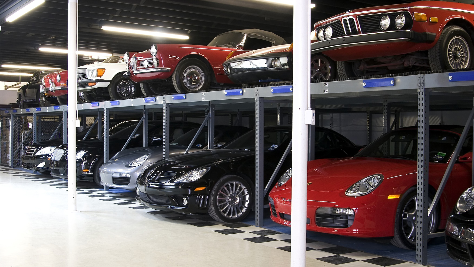 Indoor, climate-controlled car storage